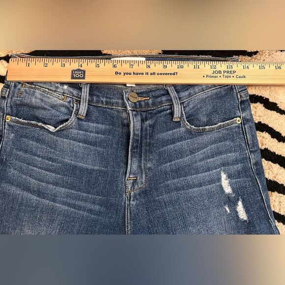 FRAME Denim Le High Straight Jeans in Sunny Gardens Size 26 EUC - Picture 9 of 11